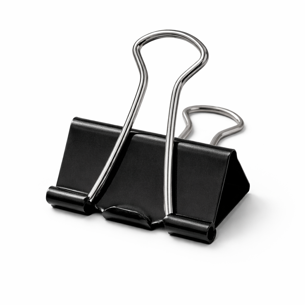 Binder clip used to bind flipbook pages